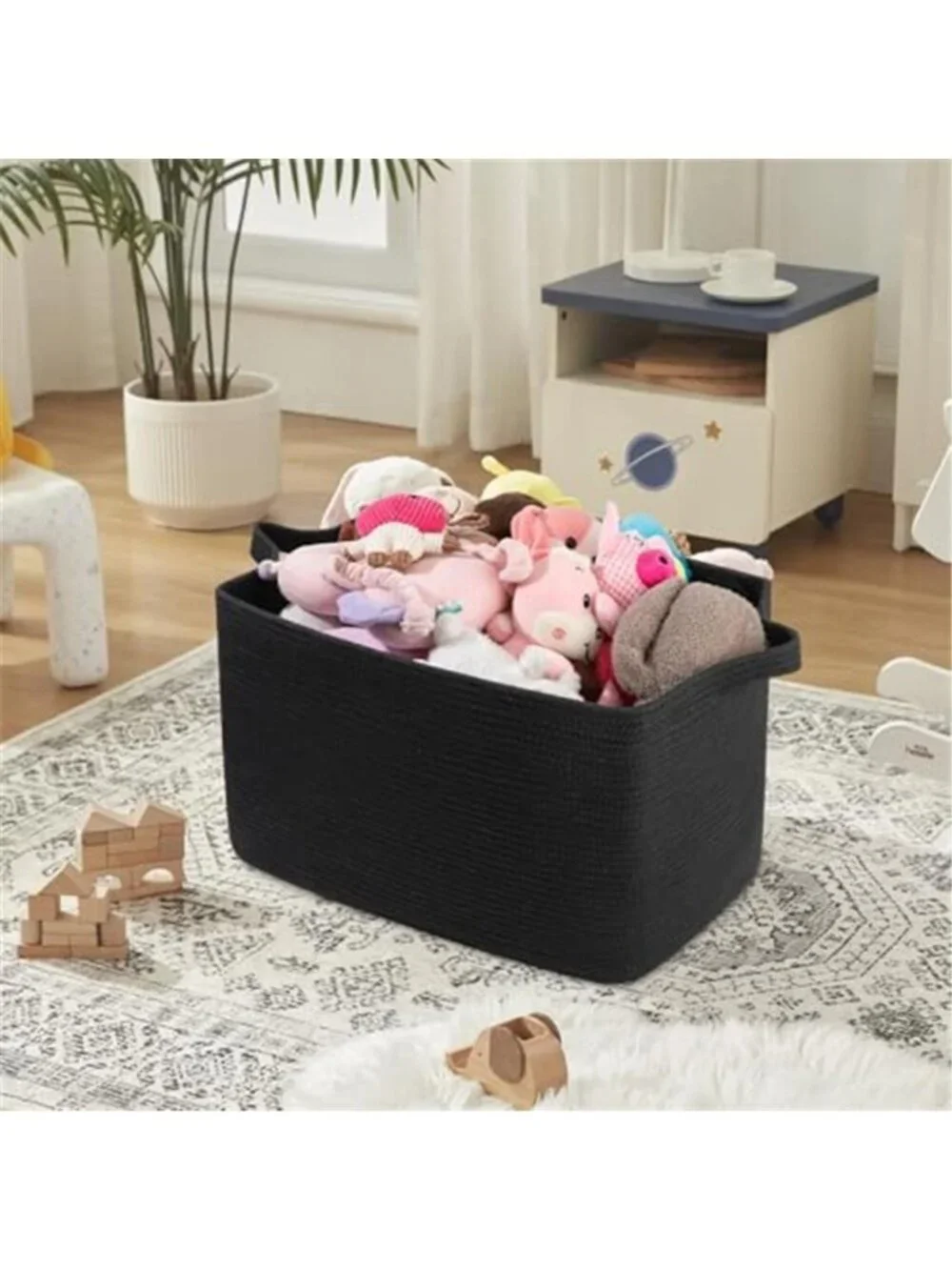 95L Extra Large Blanket Basket Woven Storage Basket